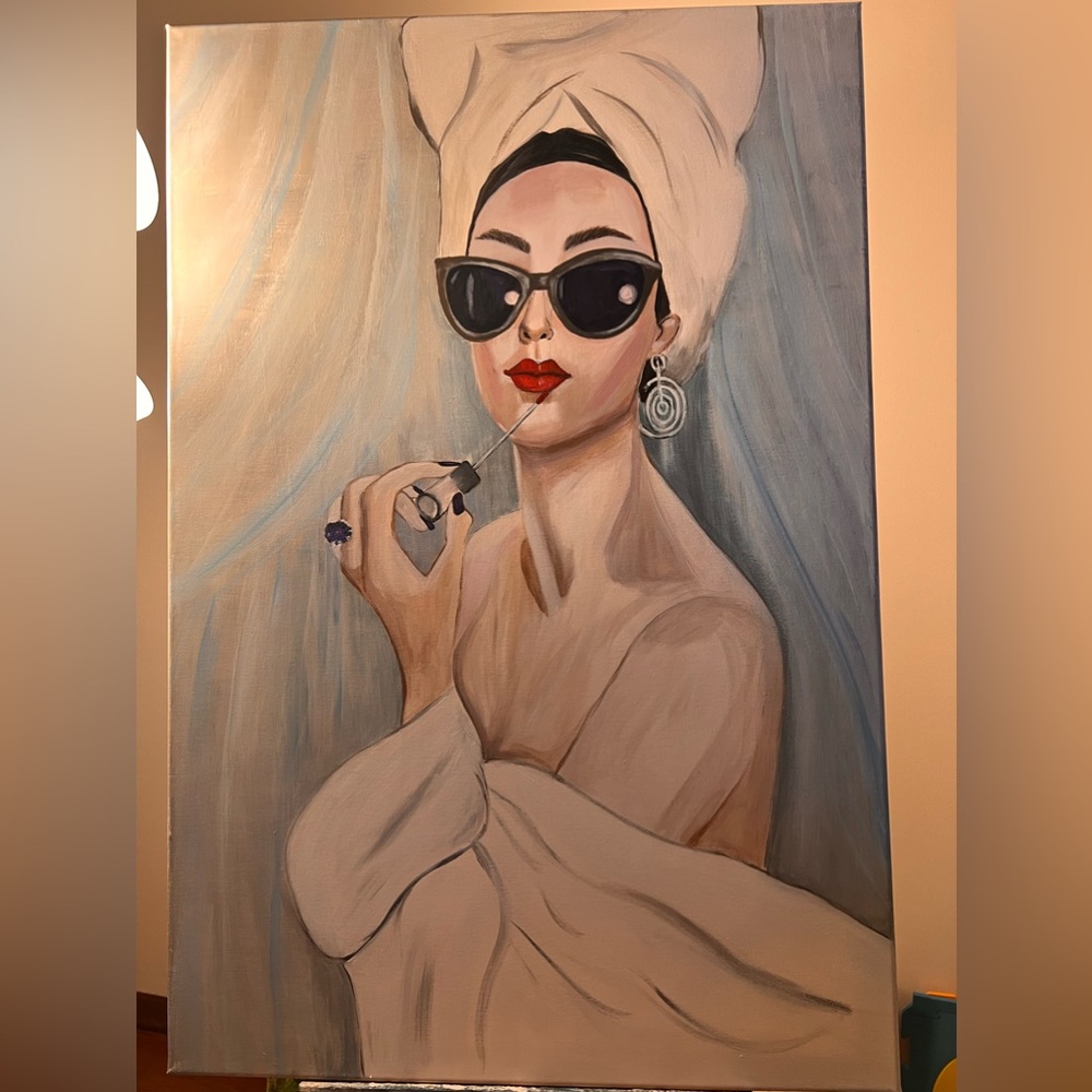 Handmade art acrylic painting - Picture 2 of 2